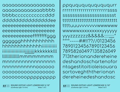 Lowercase Round Modern Gothic Light Letter