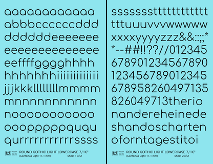 Lowercase Round Modern Gothic Light Letter