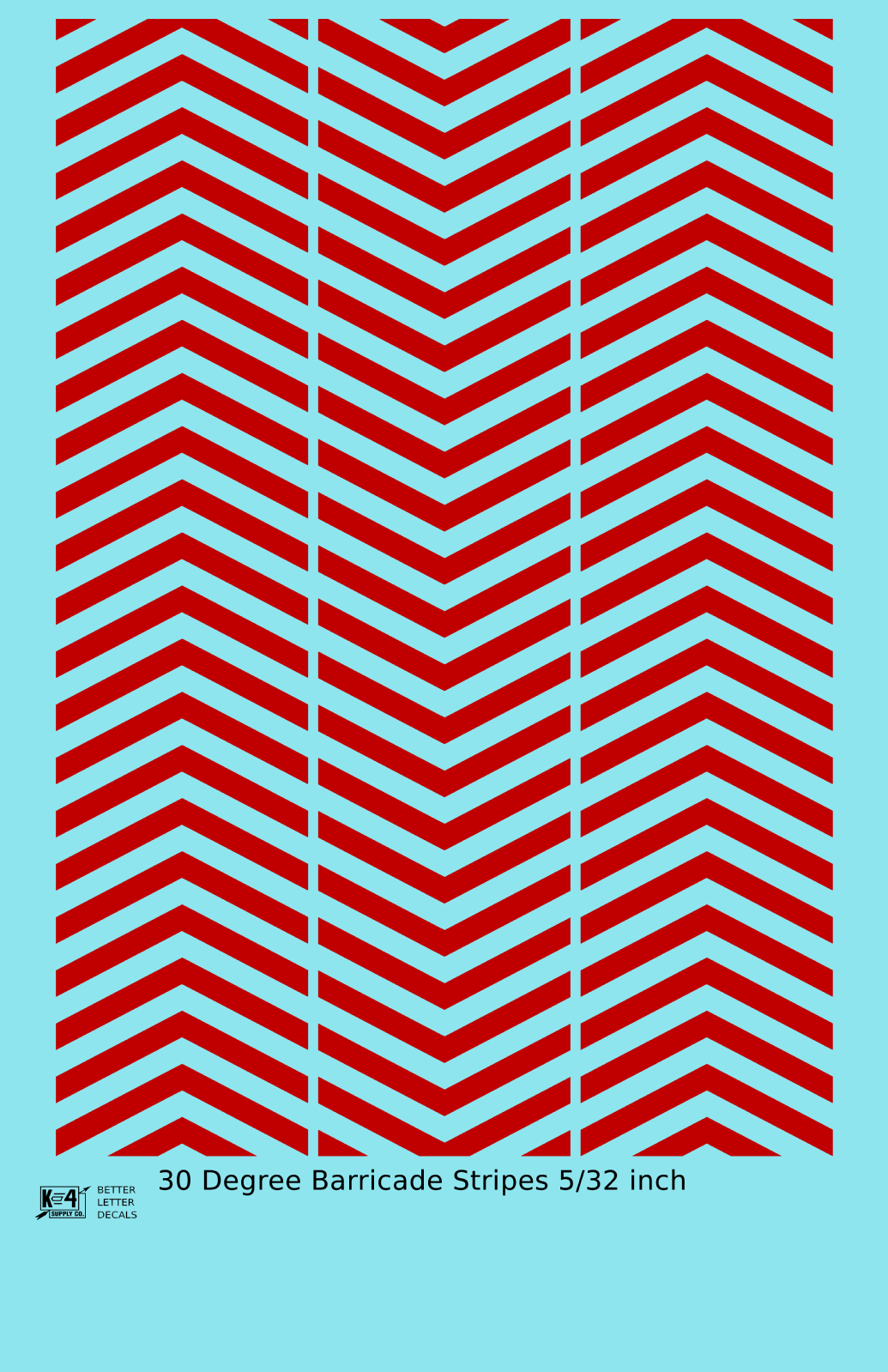 30 Degree Diagonal Barricade Stripes