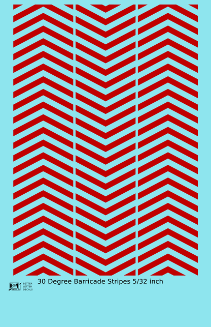 30 Degree Diagonal Barricade Stripes