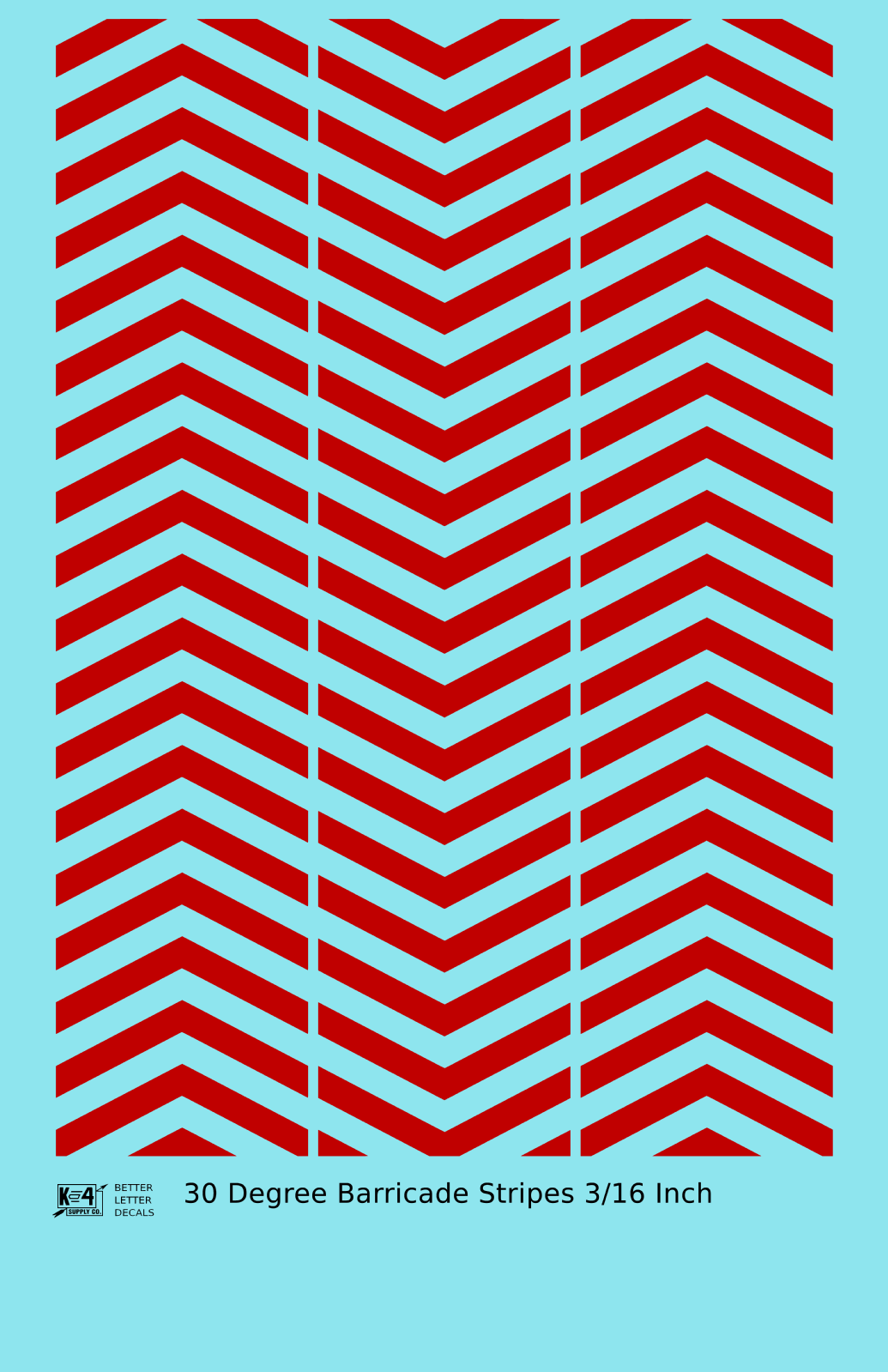 30 Degree Diagonal Barricade Stripes