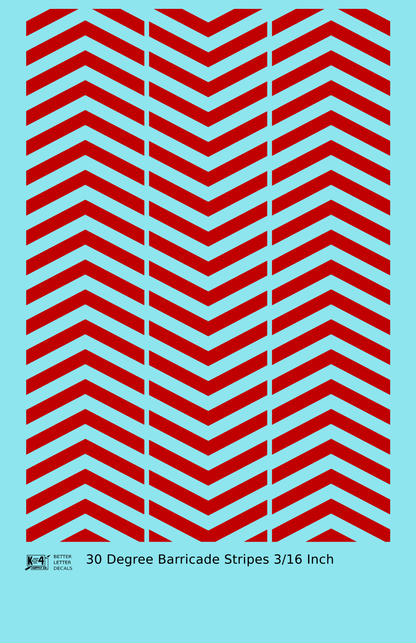 30 Degree Diagonal Barricade Stripes