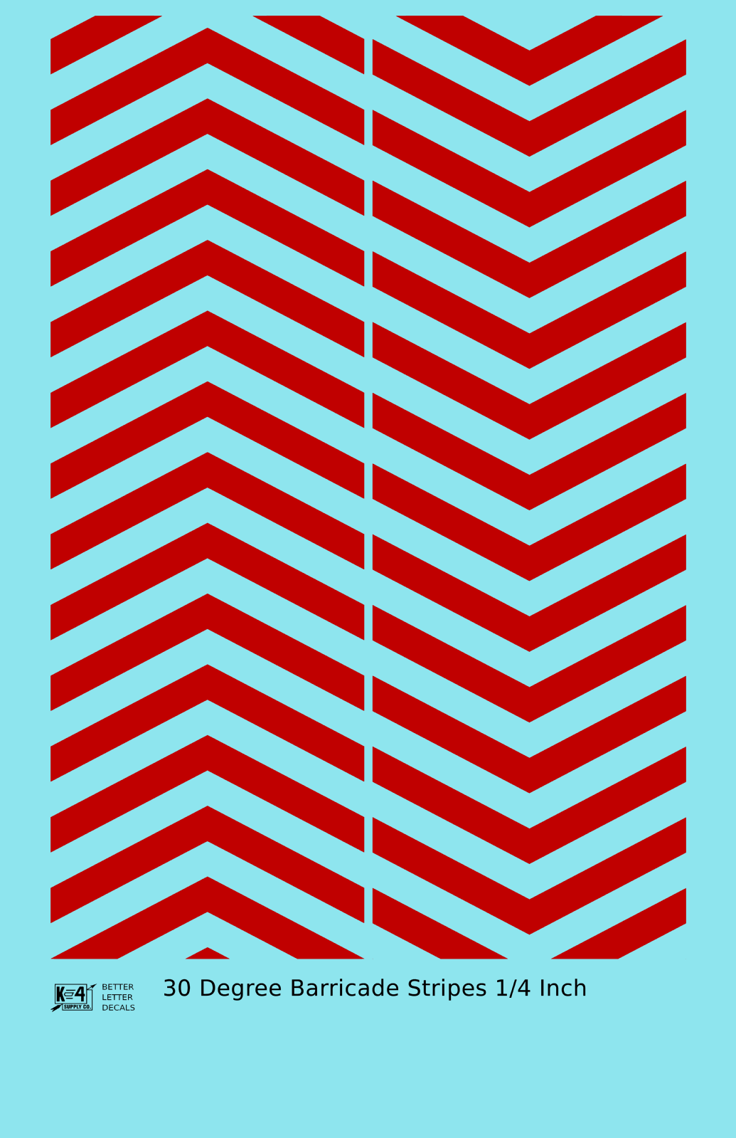 30 Degree Diagonal Barricade Stripes