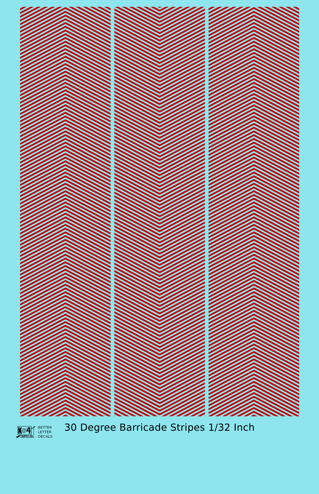 30 Degree Diagonal Barricade Stripes