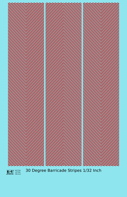 30 Degree Diagonal Barricade Stripes