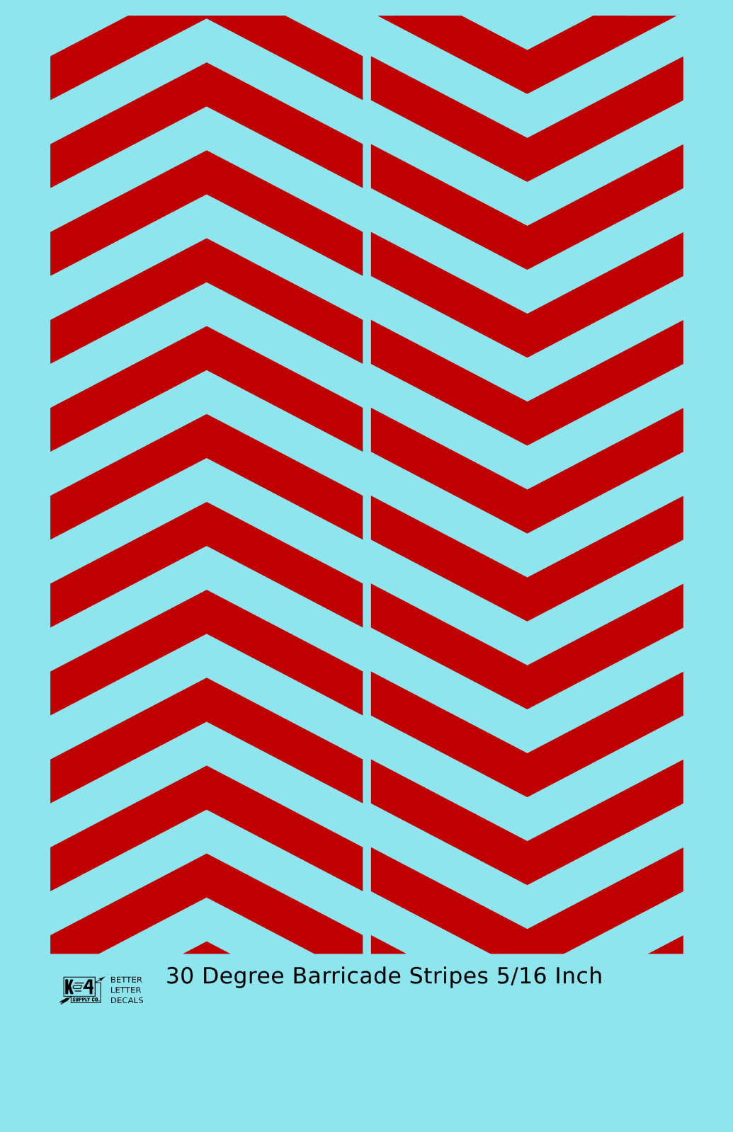30 Degree Diagonal Barricade Stripes