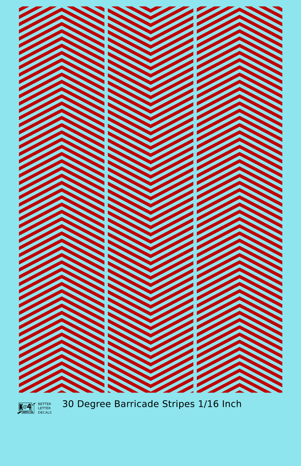 30 Degree Diagonal Barricade Stripes