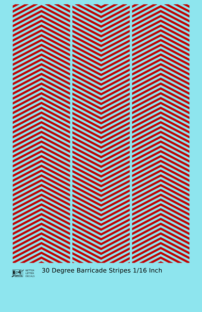30 Degree Diagonal Barricade Stripes