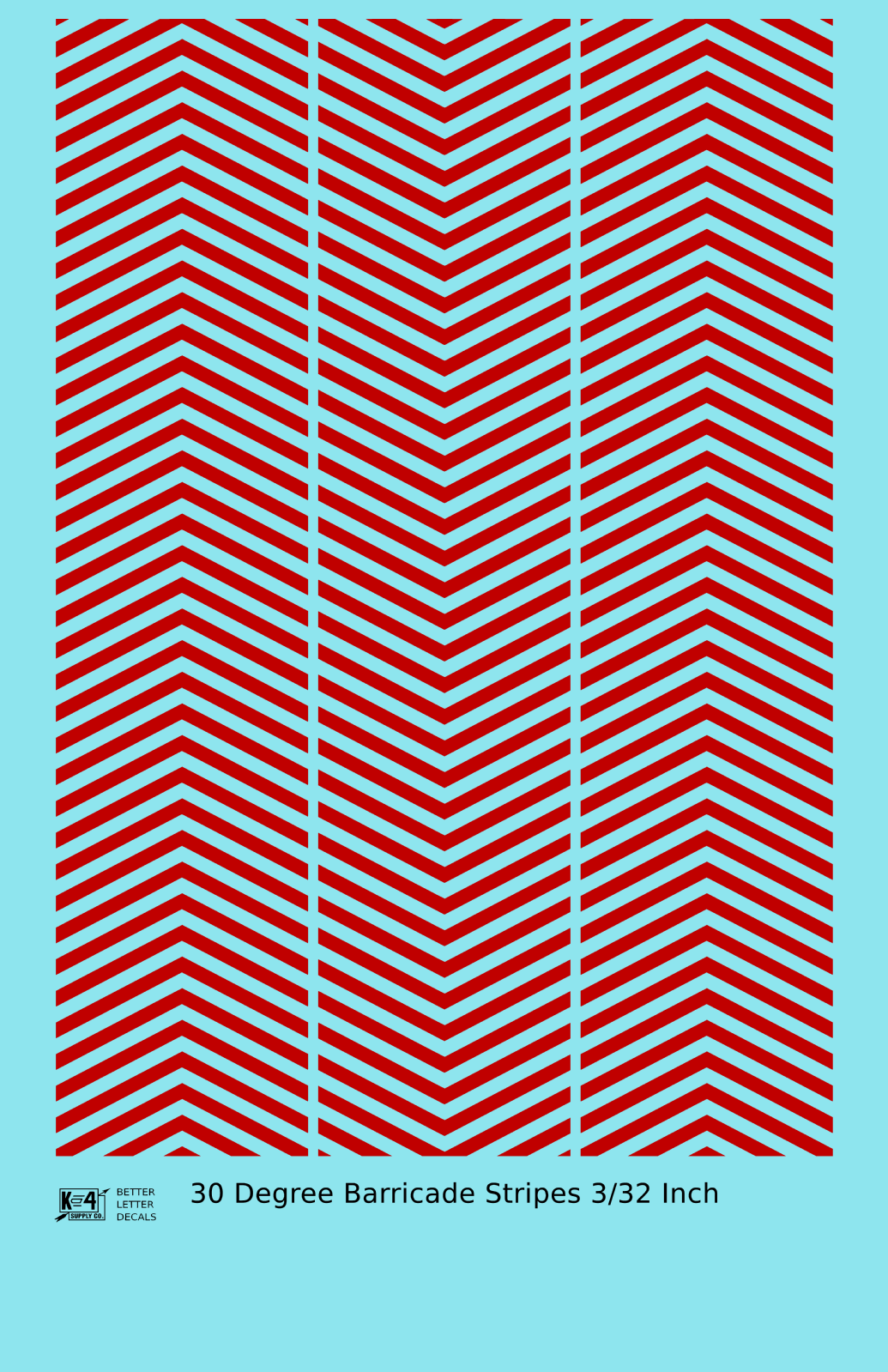 30 Degree Diagonal Barricade Stripes