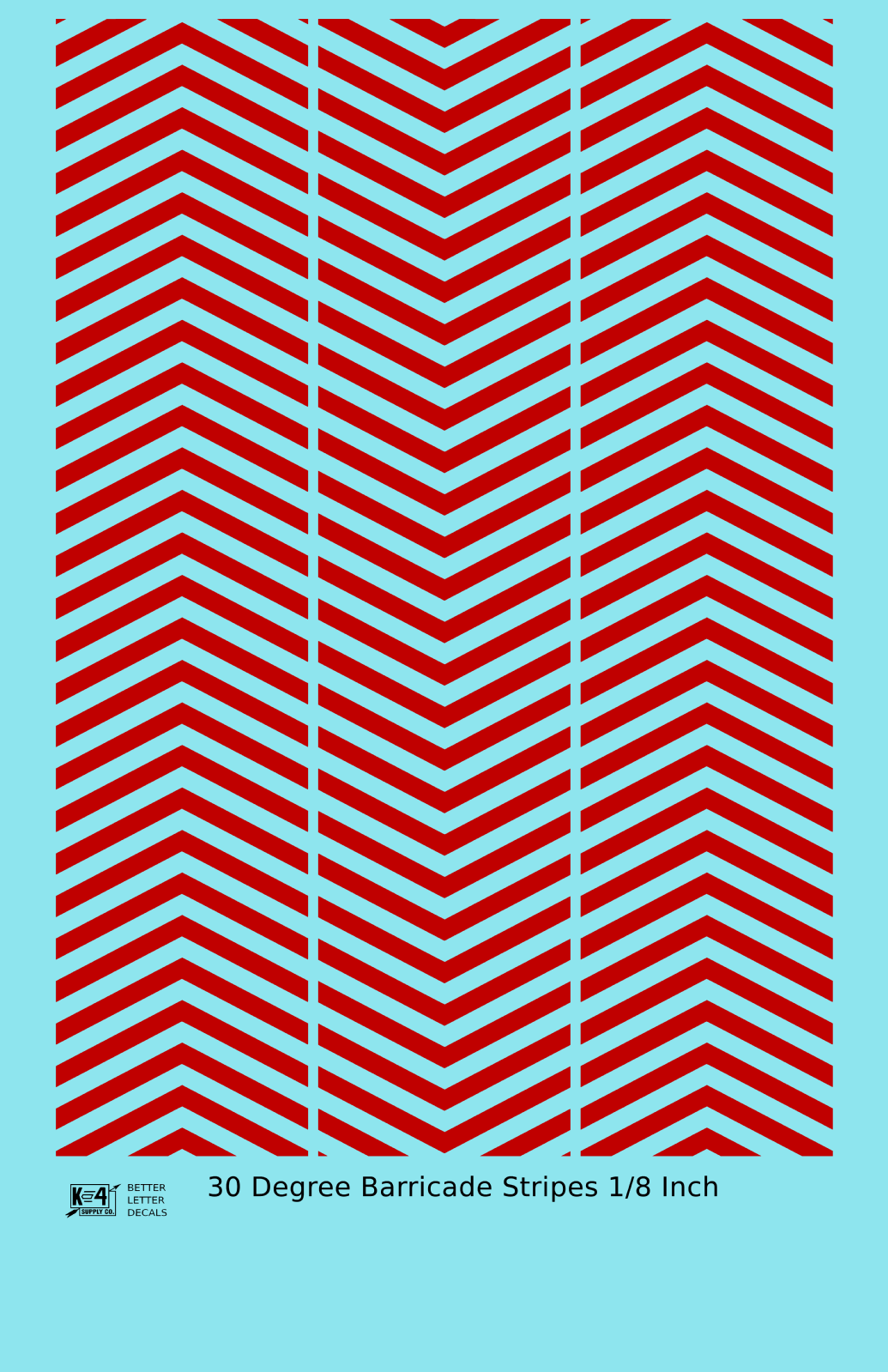 30 Degree Diagonal Barricade Stripes