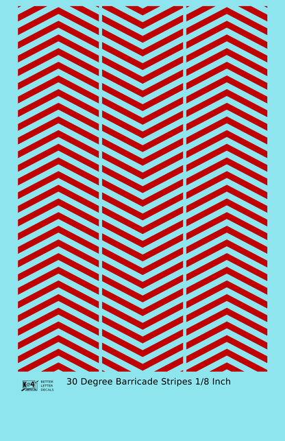 30 Degree Diagonal Barricade Stripes