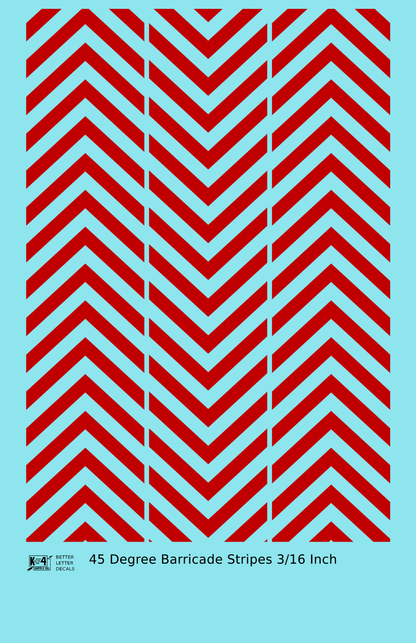 45 Degree Diagonal Barricade Stripes