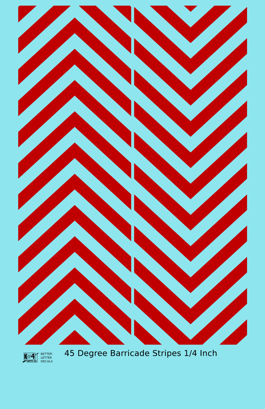 45 Degree Diagonal Barricade Stripes