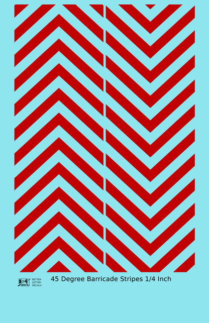 45 Degree Diagonal Barricade Stripes