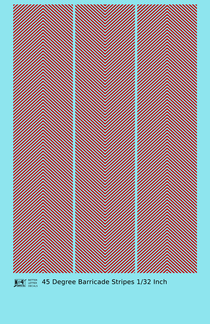 45 Degree Diagonal Barricade Stripes