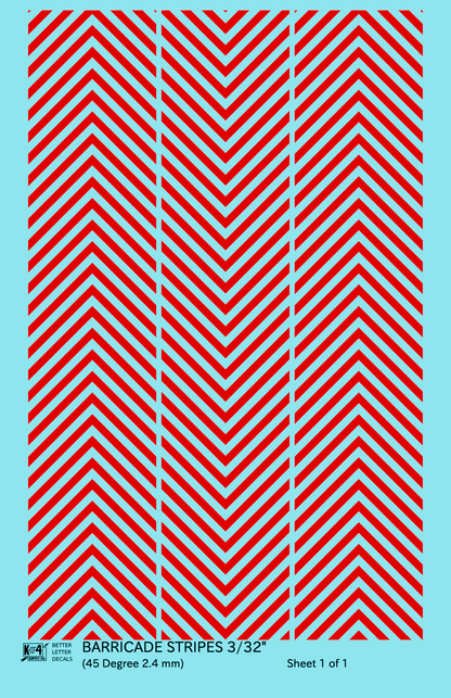 45 Degree Diagonal Barricade Stripes