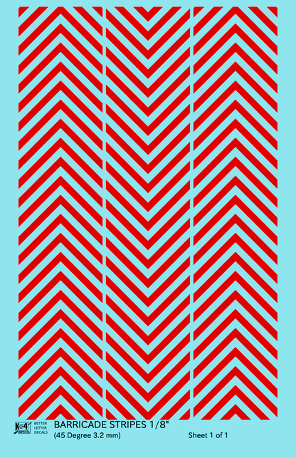 45 Degree Diagonal Barricade Stripes