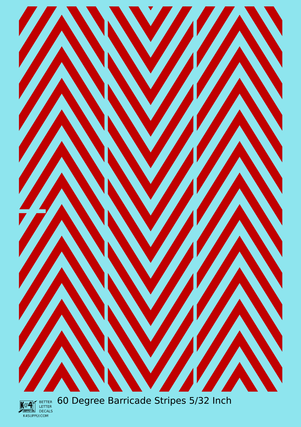60 Degree Diagonal Barricade Stripes