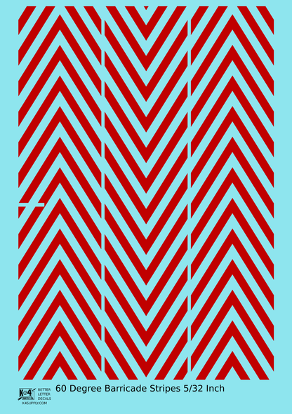 60 Degree Diagonal Barricade Stripes