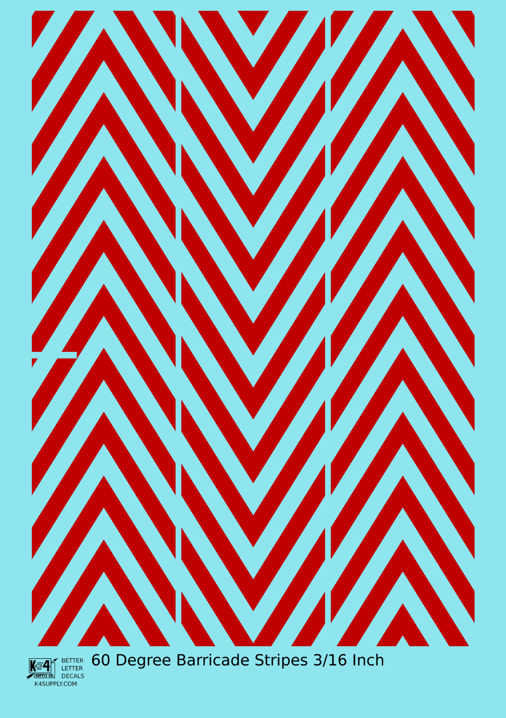 60 Degree Diagonal Barricade Stripes