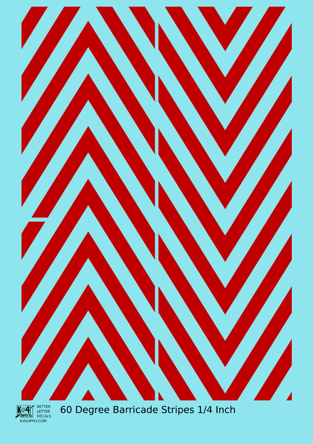 60 Degree Diagonal Barricade Stripes