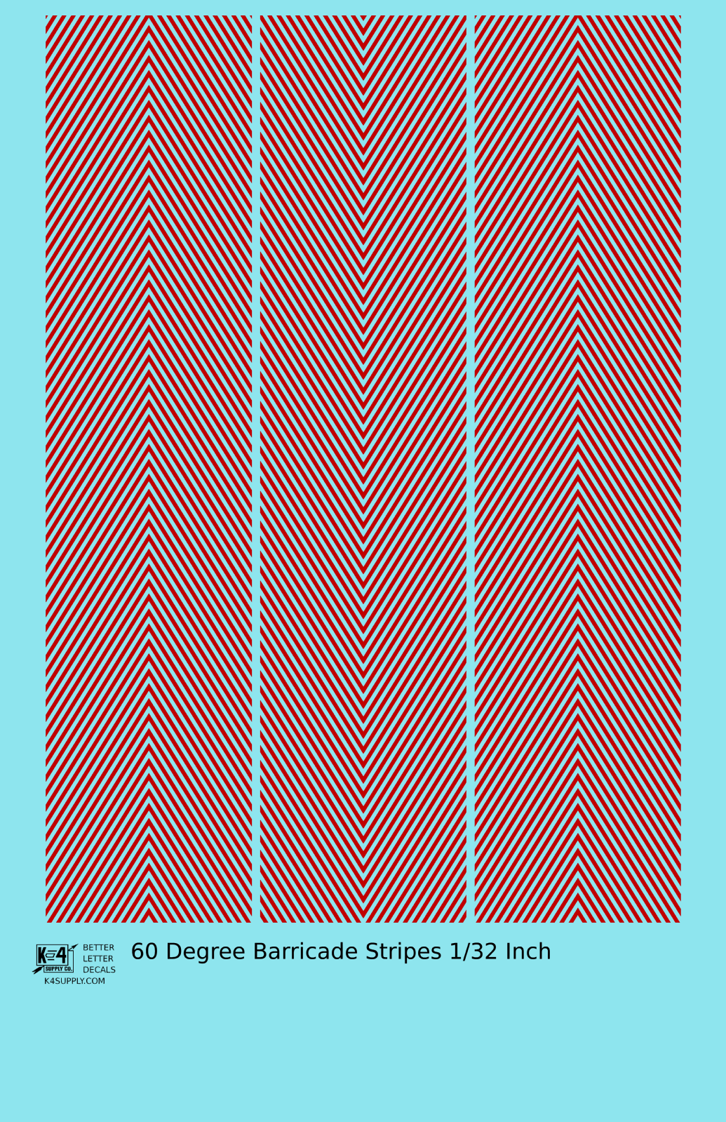 60 Degree Diagonal Barricade Stripes