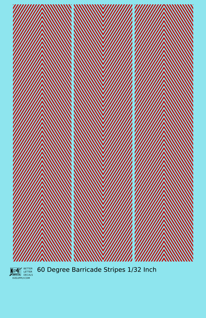 60 Degree Diagonal Barricade Stripes