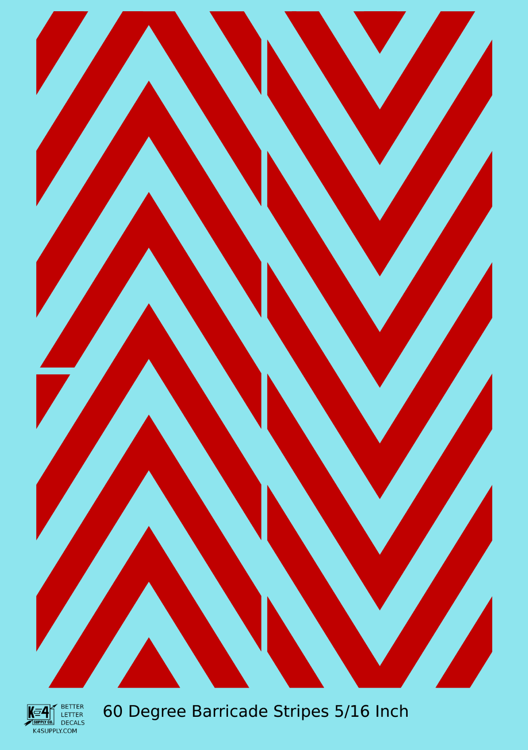 60 Degree Diagonal Barricade Stripes