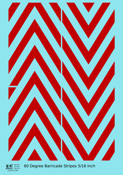 60 Degree Diagonal Barricade Stripes