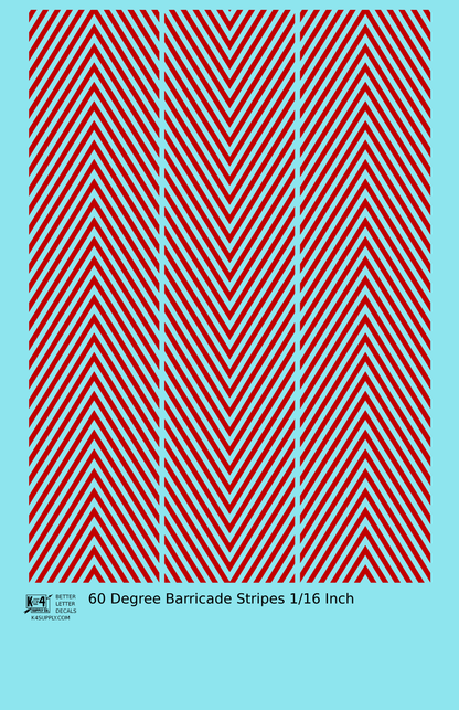 60 Degree Diagonal Barricade Stripes
