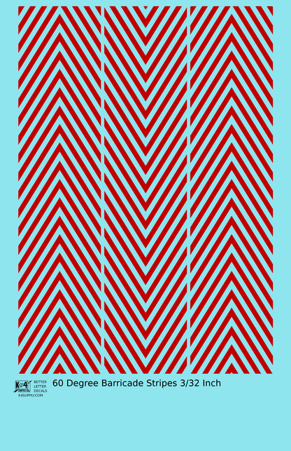 60 Degree Diagonal Barricade Stripes