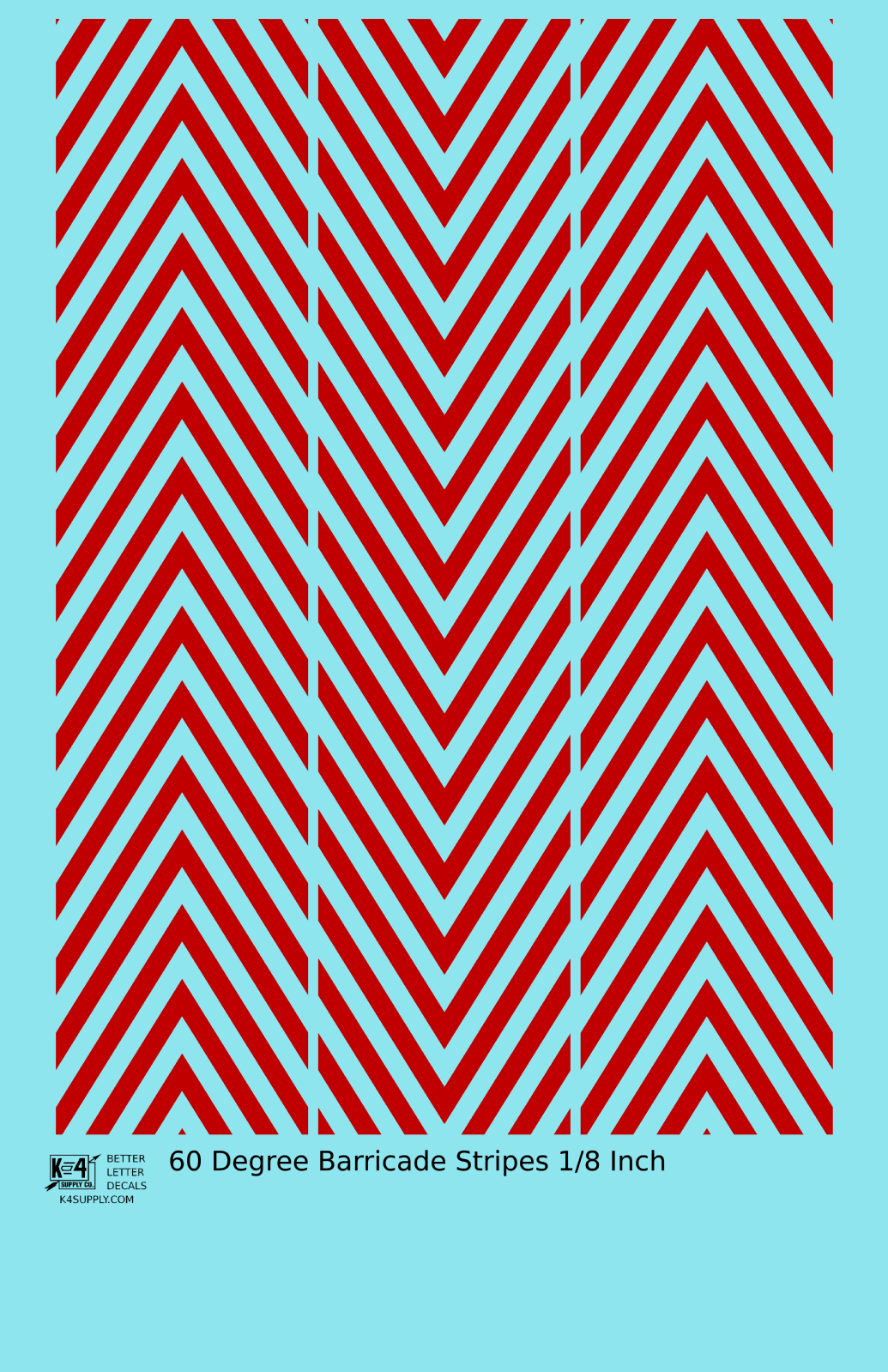 60 Degree Diagonal Barricade Stripes