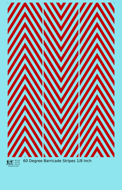 60 Degree Diagonal Barricade Stripes