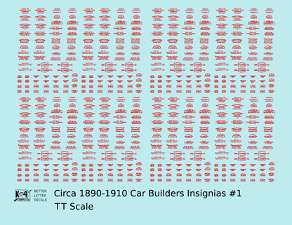1900 Era Various Car Builder Insignias