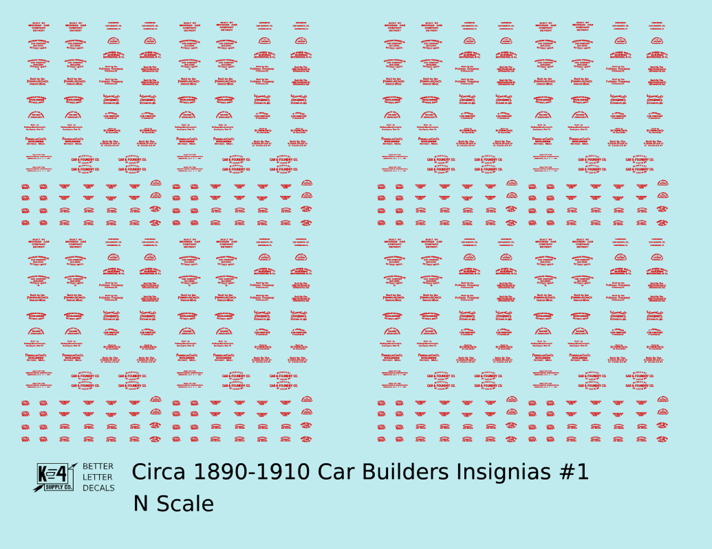 1900 Era Various Car Builder Insignias
