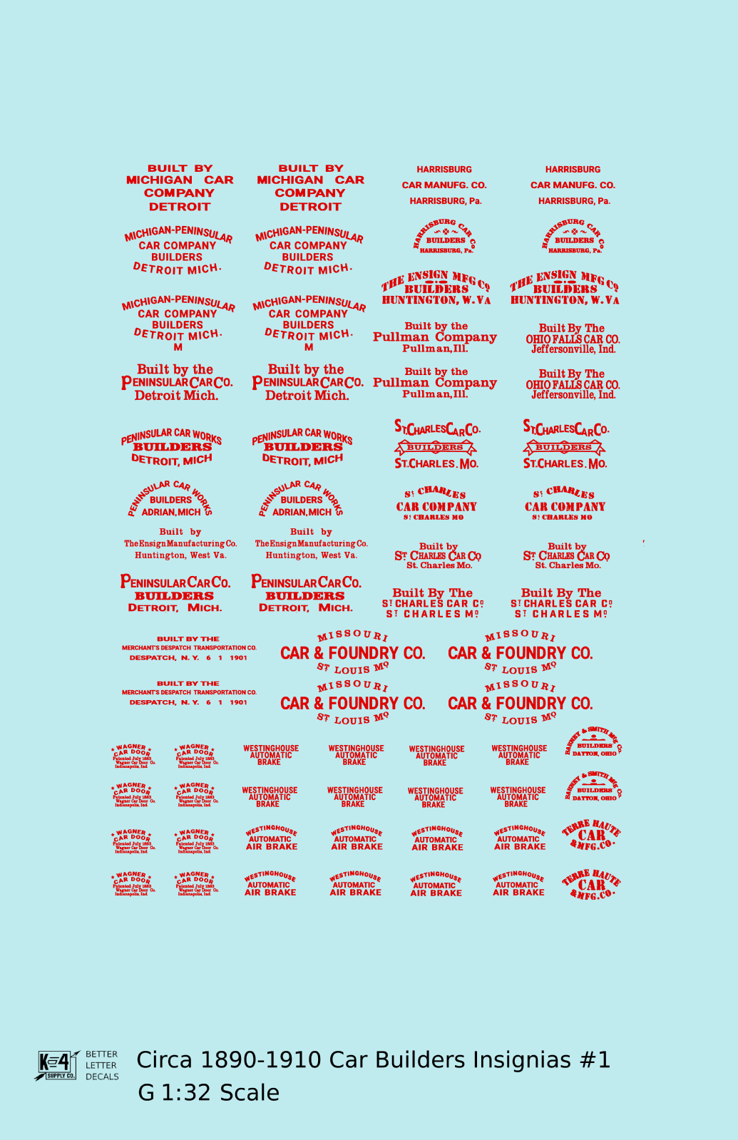 1900 Era Various Car Builder Insignias