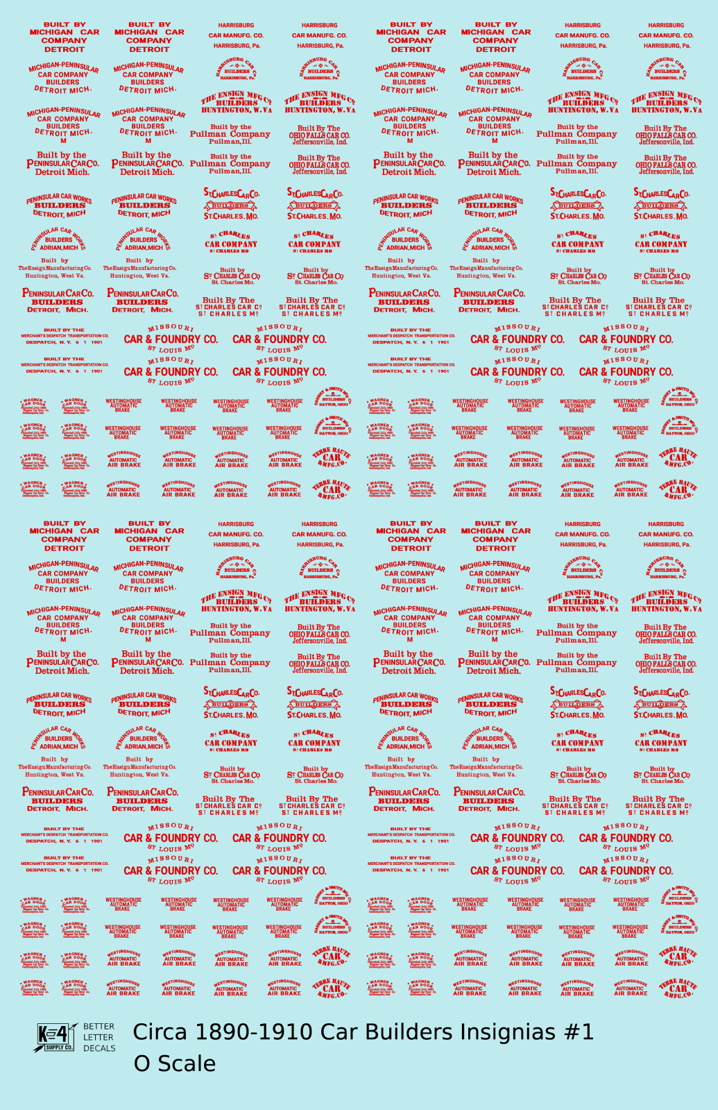 1900 Era Various Car Builder Insignias