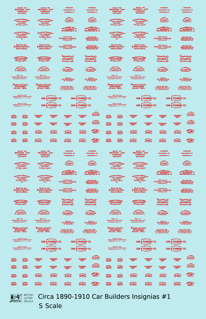 1900 Era Various Car Builder Insignias