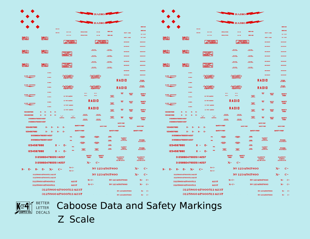 Caboose Data and Markings