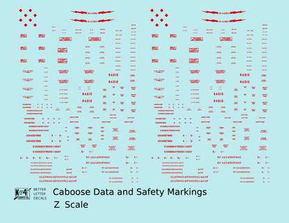 Caboose Data and Markings