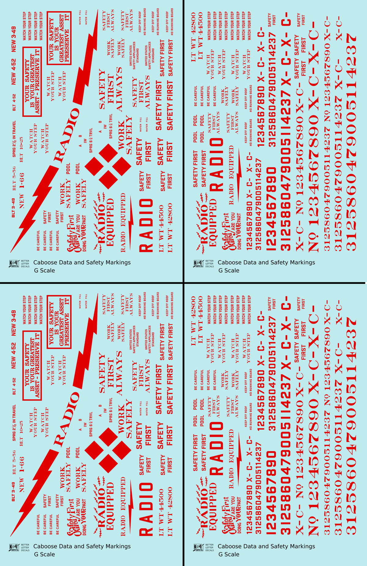Caboose Data and Markings