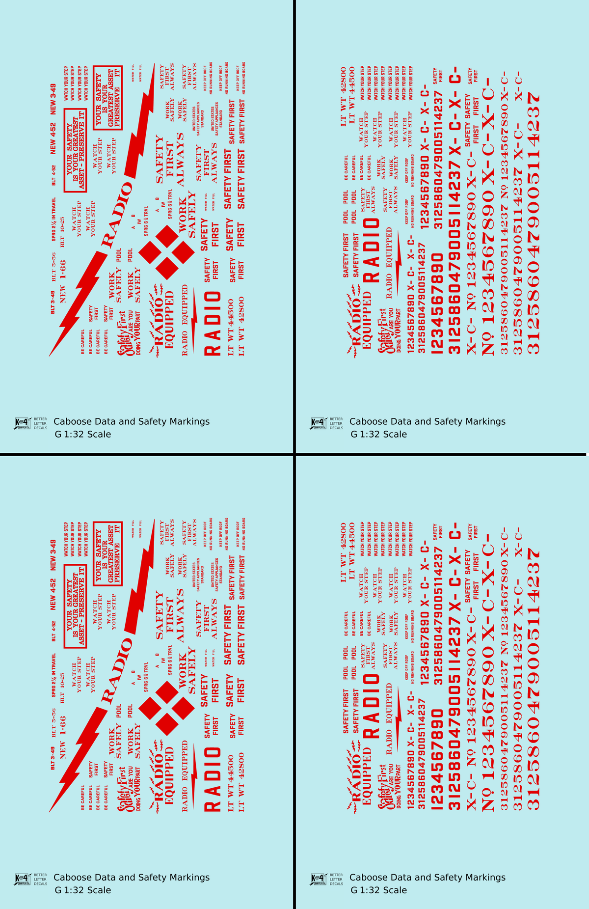 Caboose Data and Markings
