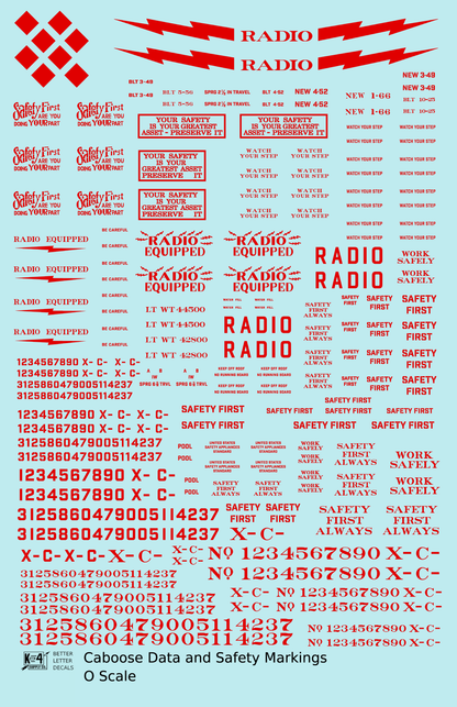 Caboose Data and Markings