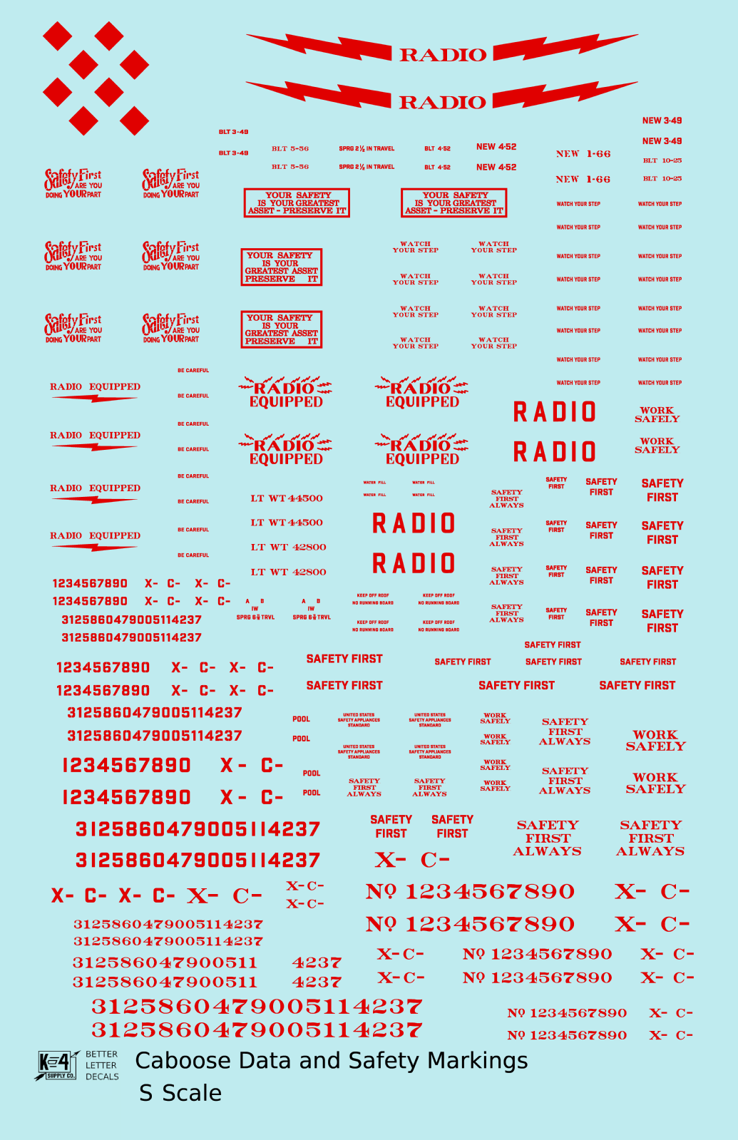 Caboose Data and Markings