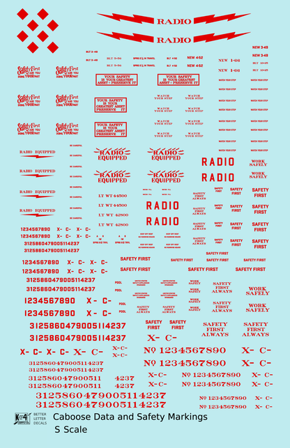 Caboose Data and Markings