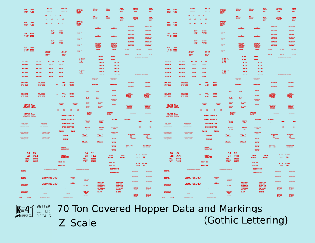 Dimensional and Weight Data 70 Ton Covered Hopper Gothic Font