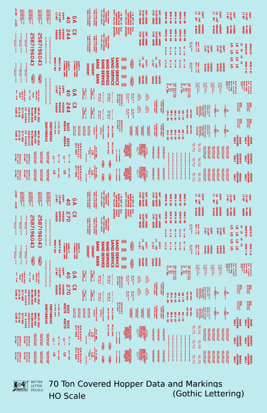 Dimensional and Weight Data 70 Ton Covered Hopper Gothic Font