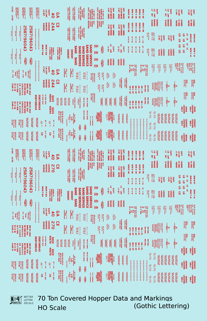 Dimensional and Weight Data 70 Ton Covered Hopper Gothic Font
