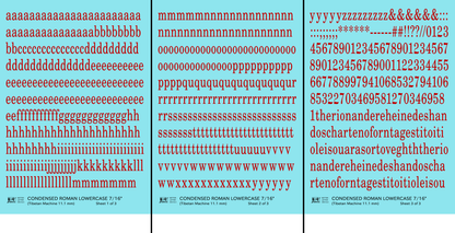 Lowercase Condensed Roman Letter Number Alphabet