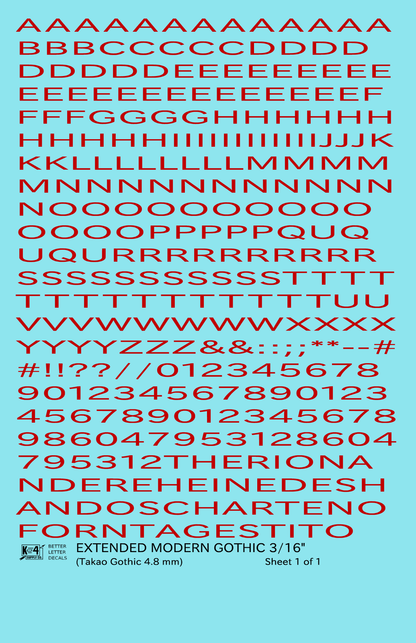 Extended Modern Gothic Letter Number Alphabet